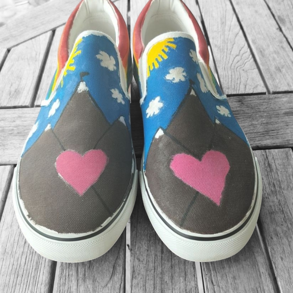 Brand New Custom Painted Art Shoes